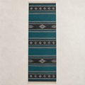 Monsoon Path Shataranji Runner — Teal & Charcoal