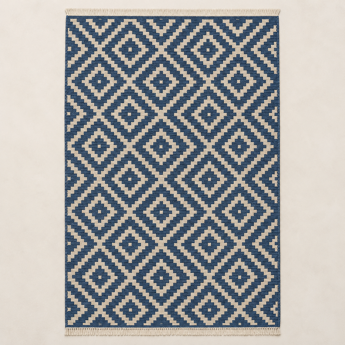 Teesta Diamond Shataranji — Indigo & Ivory